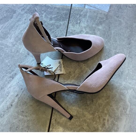 ZARA Almond-Shaped Toe Leather Heels NWT Pink Size 10 - Picture 12 of 15